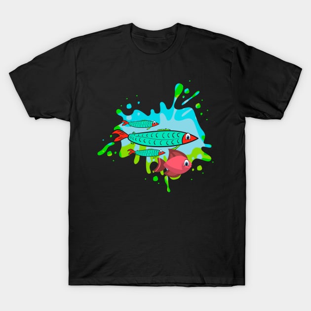 cardinal tetra freshwater fish T-Shirt by Explore The Tropics